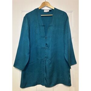 Victoria's‎ Secret Vintage Gold Label Jacquard Sleep Shirt Tunic Size Small